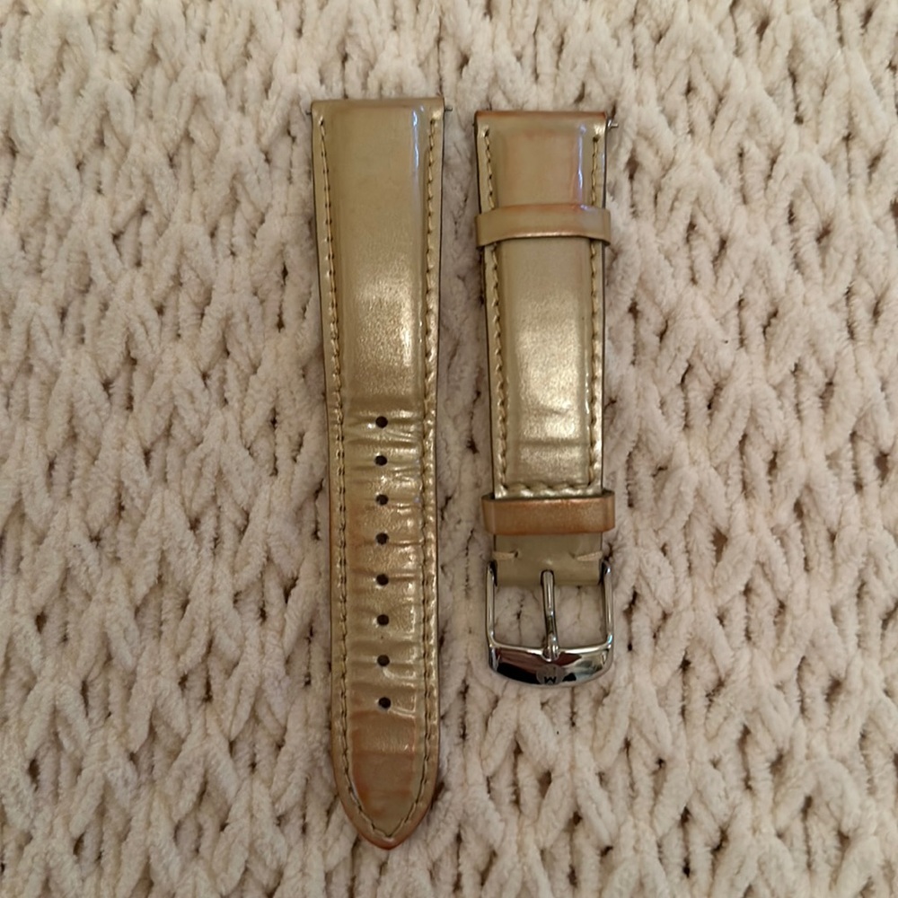 COPY - Michele 20mm Gold Patent Leather Watch Band